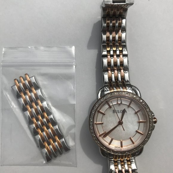 Bulova Women's 98R144 Diamond Two Tone Watch - Picture 3 of 7